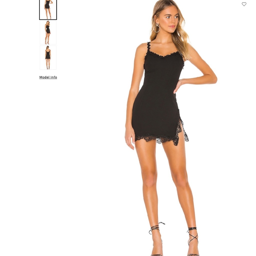 Revolve Bleu Mini Black Dress Superdown Size M